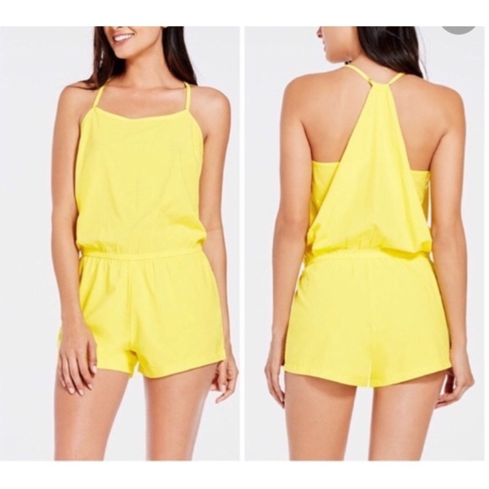 Fabletics yellow romper. Medium.